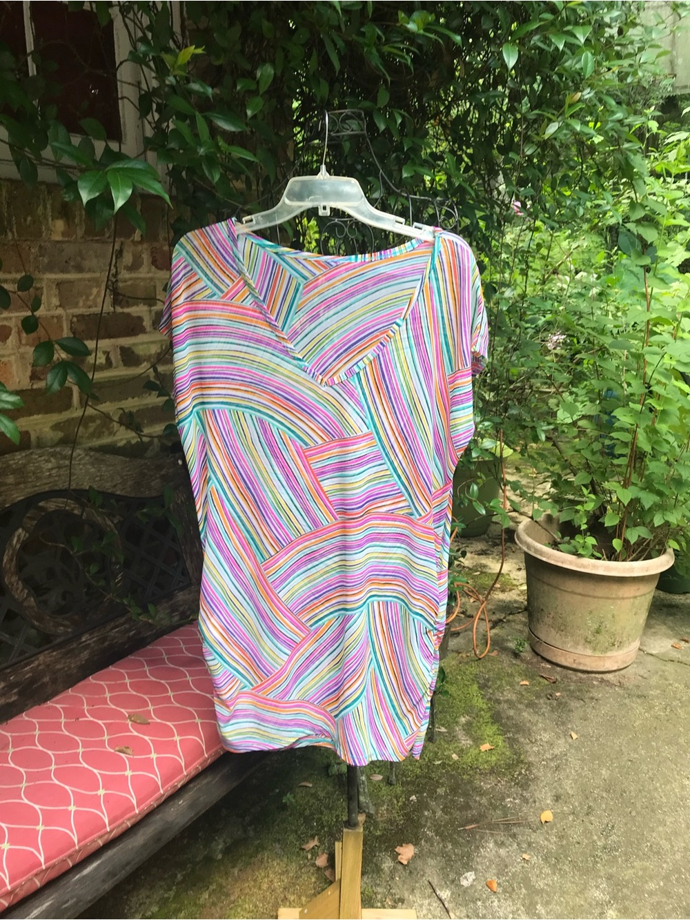 Anne Cole Multicolor Striped Swim Coverup